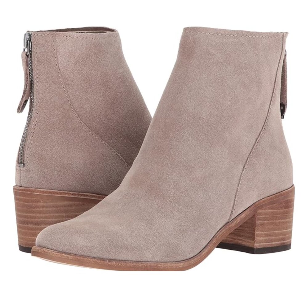 Dolce Vita Women's Cassius Ankle Boot, Taupe Suede, Size 9.5